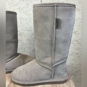 Bjorndal Zoe Suede Leather Real Wool Imi Fur Lining Wool Sock Boots Size 7 Gray